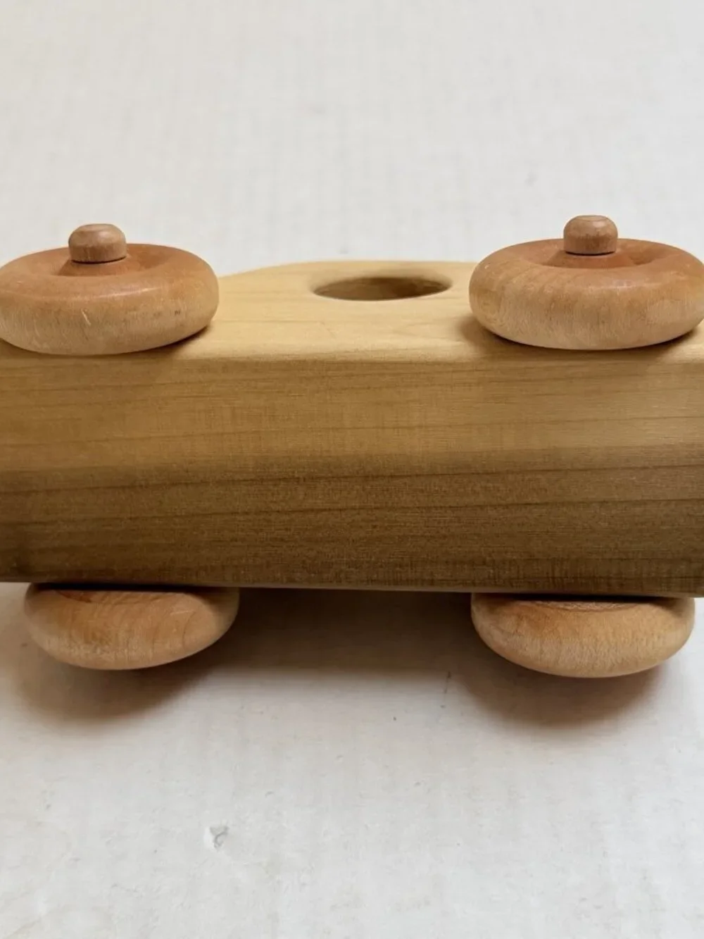 Handmade Wooden Toy Car Montessori Push Vehicle‎ Solid Wood Natural Gift